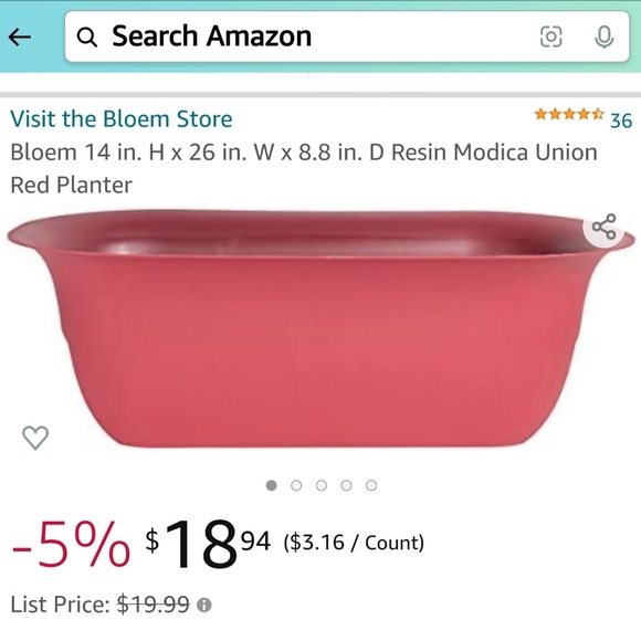 2 ~ Railing planter 14" h x 26" w x 8.8" d - Picture 8 of 9